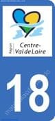Logo departamento Cher 18 matrícula Francia