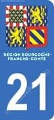 Logo departamento Côte-d'Or 21 matrícula Francia