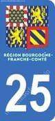 Logo departamento Doubs 25 matrícula Francia