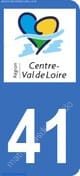 Logo departamento Loir-et-Cher 41 matrícula Francia