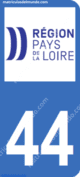 Logo departamento Loire-Atlantique 44 matrícula Francia