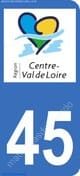Logo departamento Loiret 45 matrícula Francia