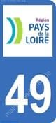 Logo departamento Maine-et-Loire 49 matrícula Francia