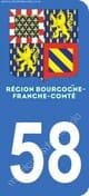 Logo departamento Nièvre 58 matrícula Francia