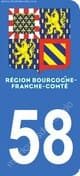Logo departamento Nièvre 58 matrícula Francia