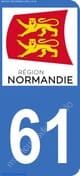 Logo departamento Orne 61 matrícula Francia
