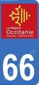 Logo departamento Pyrénées-Orientales 66 matrícula Francia