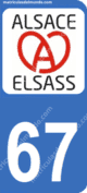 Logo departamento Bas-Rhin 67 matrícula Francia