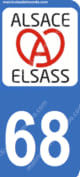 Logo departamento Haut-Rhin 68 matrícula Francia