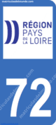 Logo departamento Sarthe 72 matrícula Francia