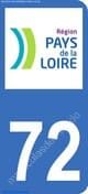Logo departamento Sarthe 72 matrícula Francia