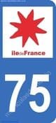 Logo departamento Paris 75 matrícula Francia