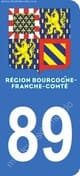 Logo departamento Yonne 89 matrícula Francia