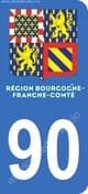 Logo departamento Territoire de Belfort 90 matrícula Francia