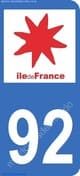Logo departamento Hauts-de-Seine 92 matrícula Francia
