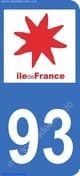 Logo departamento Seine-Saint-Denis 93 matrícula Francia