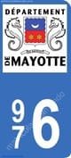 Logo departamento Mayotte 976 matrícula Francia