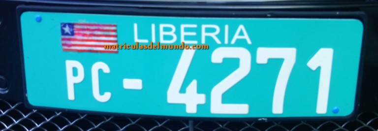Matrícula de coche de Liberia para vehículo privado verde Mónaco