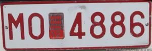 matricula barco Mónaco letras roja