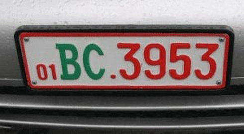 Matrícula de coche de Burundi