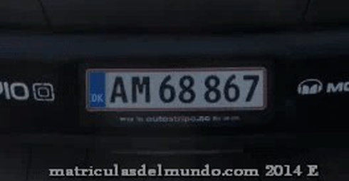 Matrícula de coche de Dinamarca