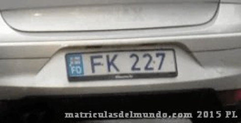 Matrícula de coche de Islas Feroe