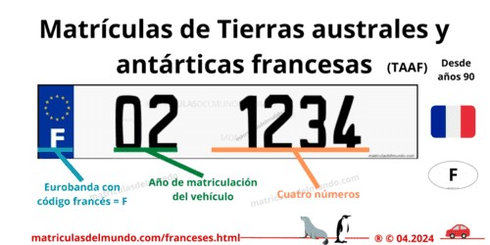 Matrícula de coche de Tierras australes y antárticas francesas TAAF