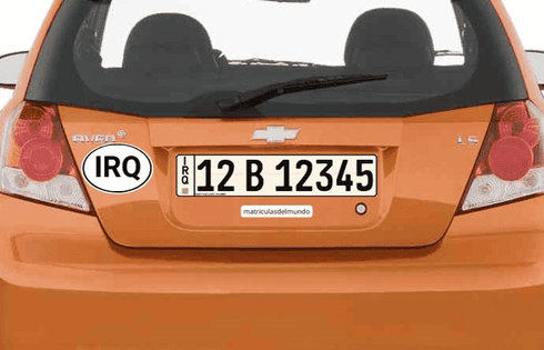 Matrícula de coche de Iraq