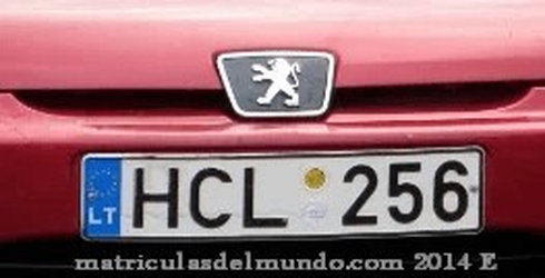 Matrícula de coche de Lituania