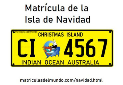 Matrícula de coche de Isla de Navidad