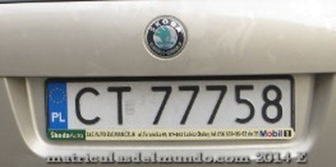 Matrícula de coche de Polonia
