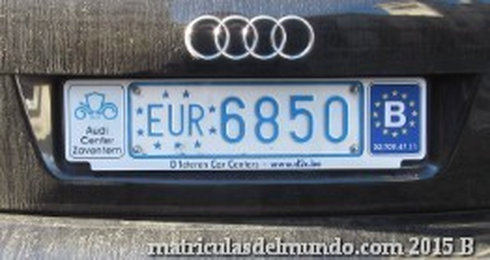 Matrícula de coche de Unión Europea