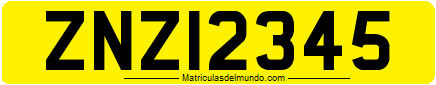 Matrícula de coche de Zanzibar antigua en África