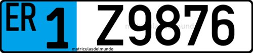 Matrícula de coche de Eritrea actual en África