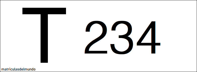 Matrícula antigua de Albania antigua hasta 1940 T234