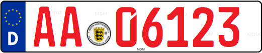 Car license plate from Germany for dealership license plate 06