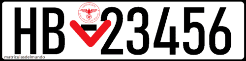 Matrícula de coche de Alemania de Bremen con permiso para circular durante la segunda guerra mundial letra V y código HB