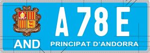 embassy staff license plate Andorra