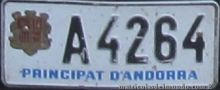 old Andorran license plate A
