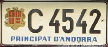 old Andorran registration plate C