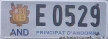 modern Andorran license plate E