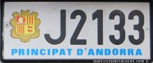 Andorra old registration plate J