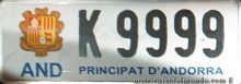 Andorra modern license plate K