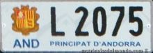 current Andorran registration plate L