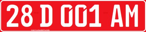 Matrícula de coche diplomática de Armenia