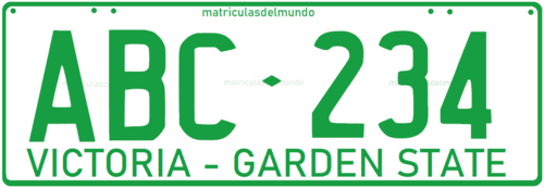 matriculas de Victoria GARDEN STATE ABC234