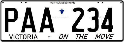 Matrícula de Victoria ON THE MOVE PAA 234