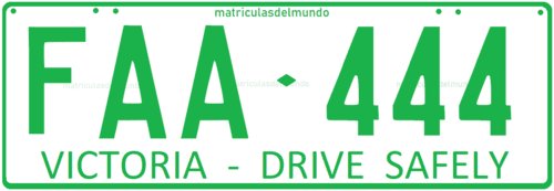 Matrícula de Victoria drive safely Australia
