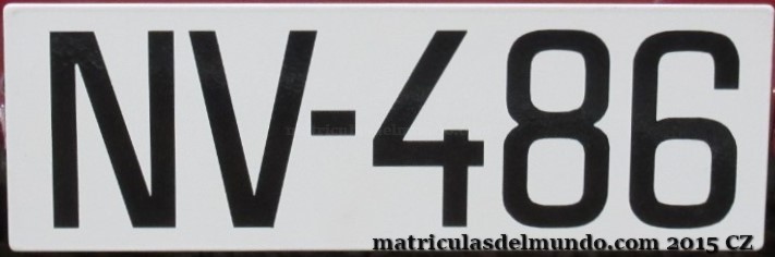 Matricula Checoslovaquia Imperio Austriohungario de Praga (letra N) con numero romano V-5