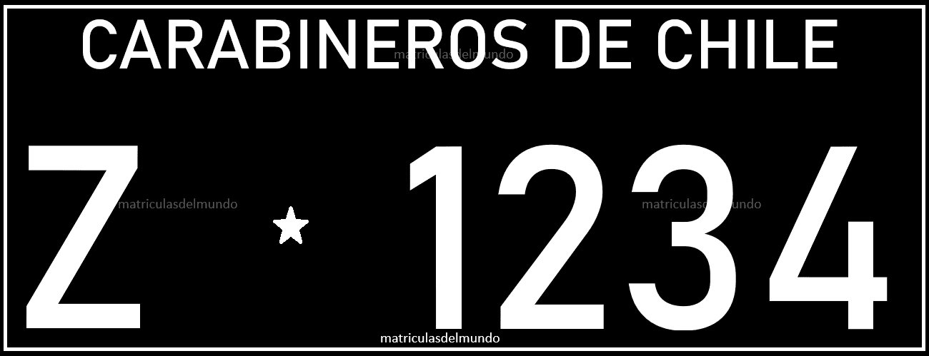 Patente negra de Carabineros de Chile